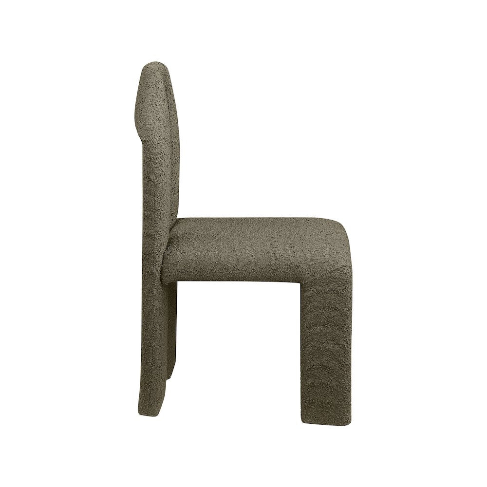 Bennett Olive Boucle Fabric Dining Chair, Set of 2