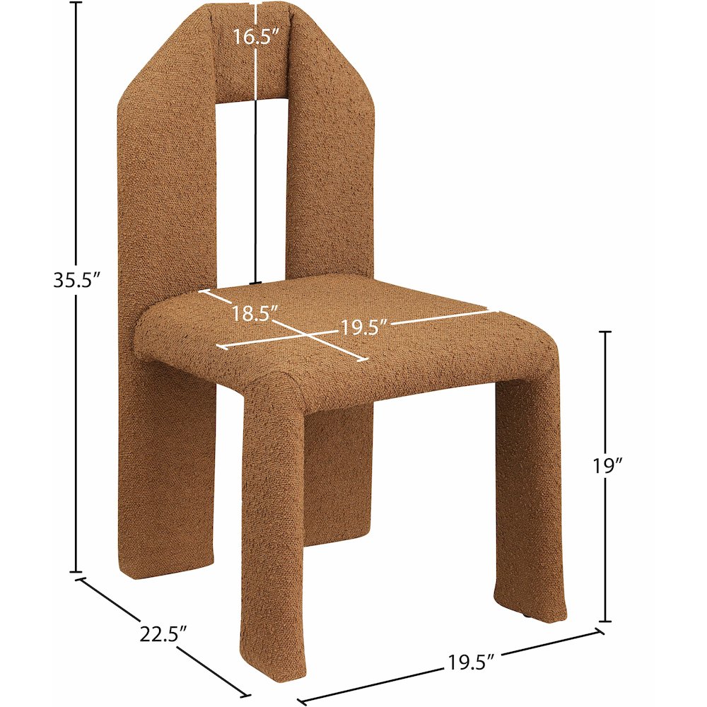 Bennett Saddle Boucle Fabric Dining Chair, Set of 2