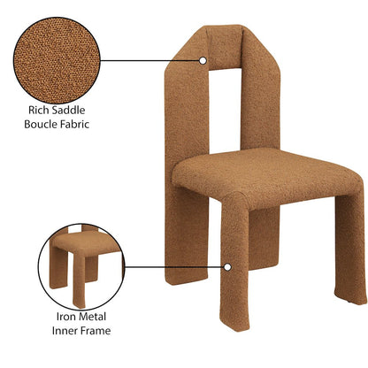 Bennett Saddle Boucle Fabric Dining Chair, Set of 2