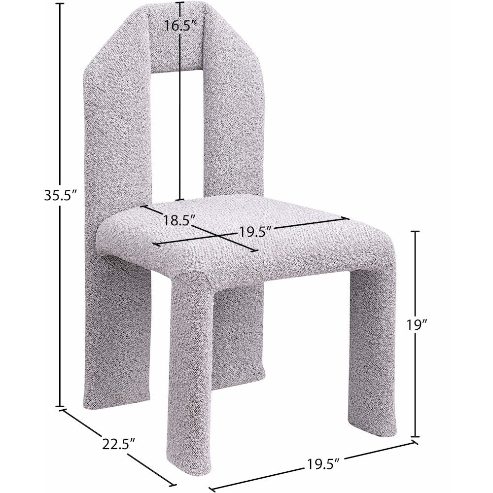 Bennett Taupe Boucle Fabric Dining Chair, Set of 2
