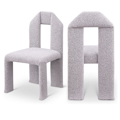 Bennett Taupe Boucle Fabric Dining Chair, Set of 2