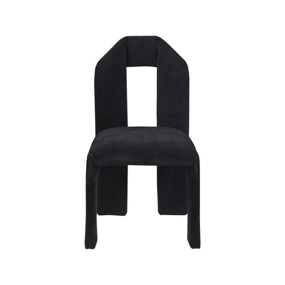 Bennett Black Chenille Fabric Dining Chair, Set of 2