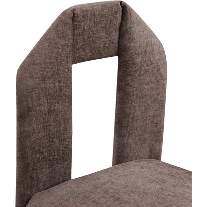 Bennett Brown Chenille Fabric Dining Chair, Set of 2