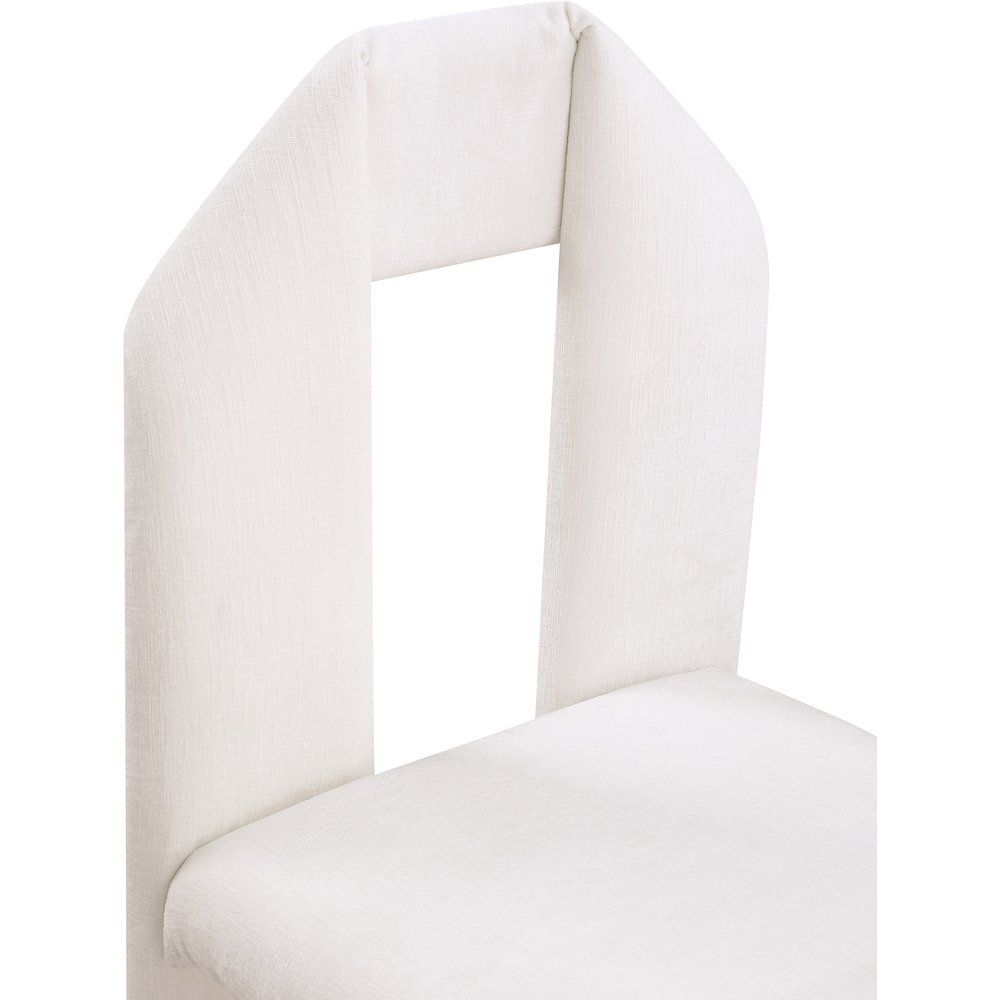 Bennett Cream Chenille Fabric Dining Chair, Set of 2