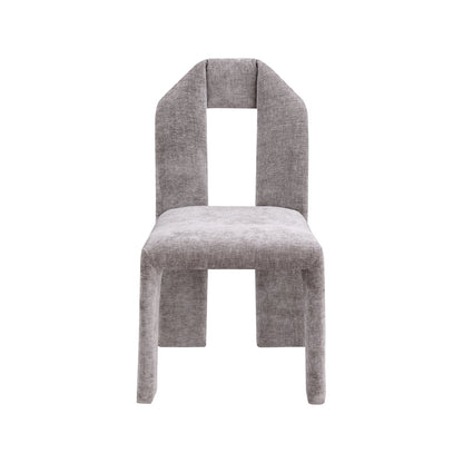 Bennett Grey Chenille Fabric Dining Chair, Set of 2