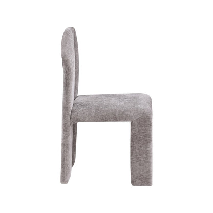 Bennett Grey Chenille Fabric Dining Chair, Set of 2