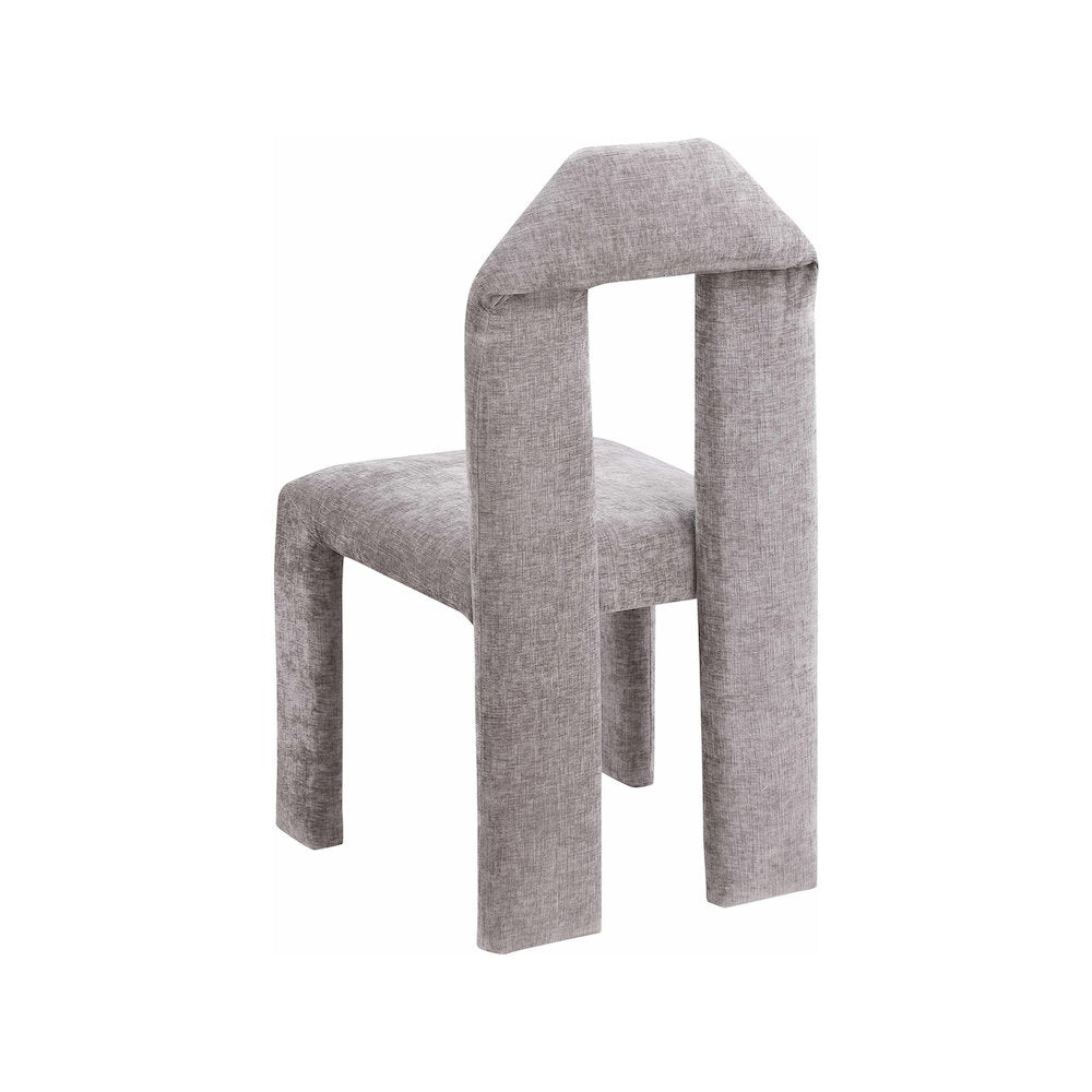 Bennett Grey Chenille Fabric Dining Chair, Set of 2