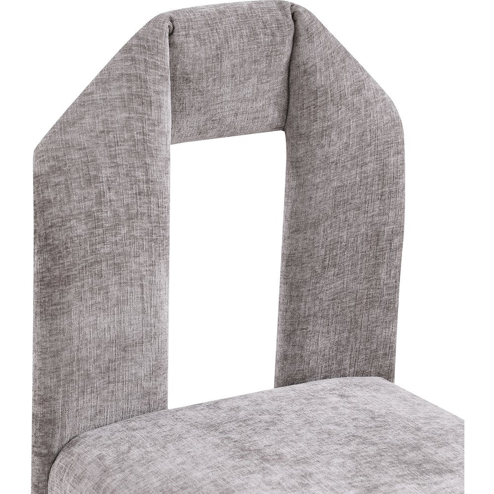 Bennett Grey Chenille Fabric Dining Chair, Set of 2