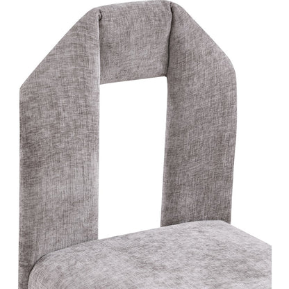 Bennett Grey Chenille Fabric Dining Chair, Set of 2