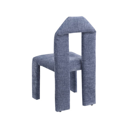 Bennett Light Blue Chenille Fabric Dining Chair, Set of 2