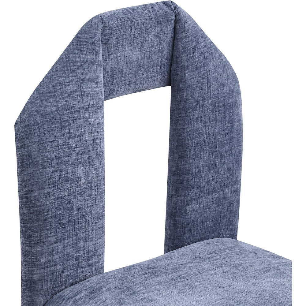 Bennett Light Blue Chenille Fabric Dining Chair, Set of 2