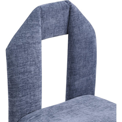 Bennett Light Blue Chenille Fabric Dining Chair, Set of 2