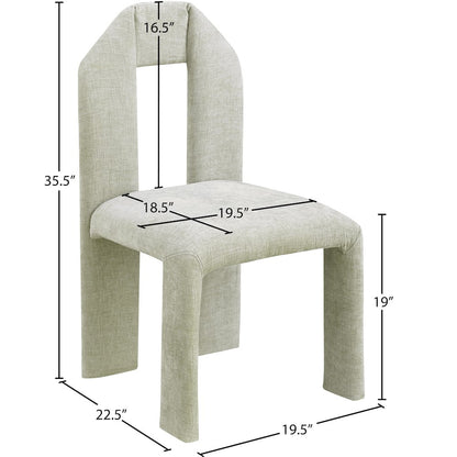 Bennett Mint Chenille Fabric Dining Chair, Set of 2