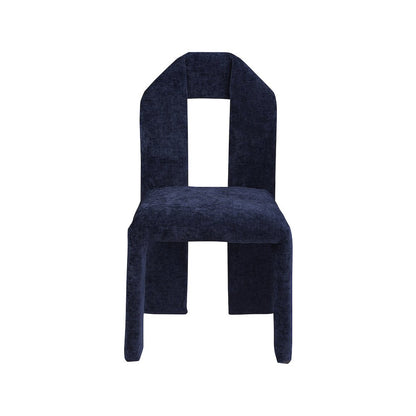 Bennett Navy Chenille Fabric Dining Chair, Set of 2
