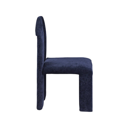 Bennett Navy Chenille Fabric Dining Chair, Set of 2