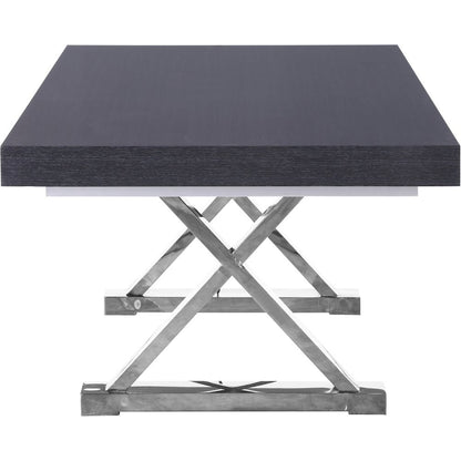 Excel Grey Oak Veneer Lacquer Extendable Dining Table