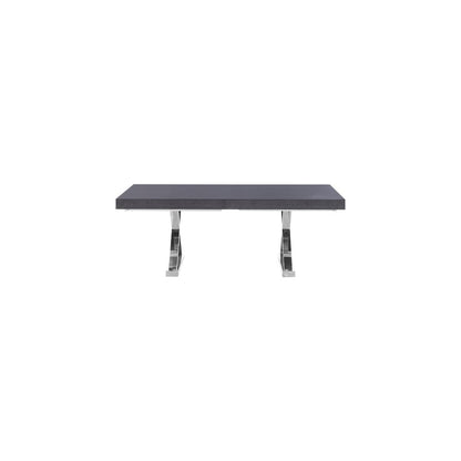 Excel Grey Oak Veneer Lacquer Extendable Dining Table