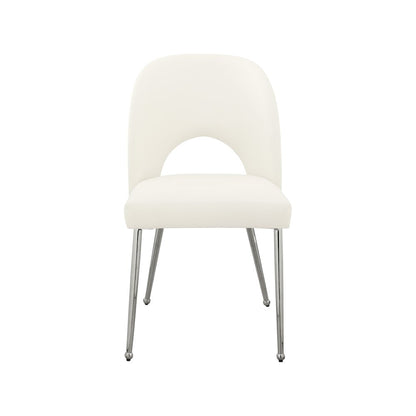Logan Cream Vegan Leather Dining Chair, Set of 2