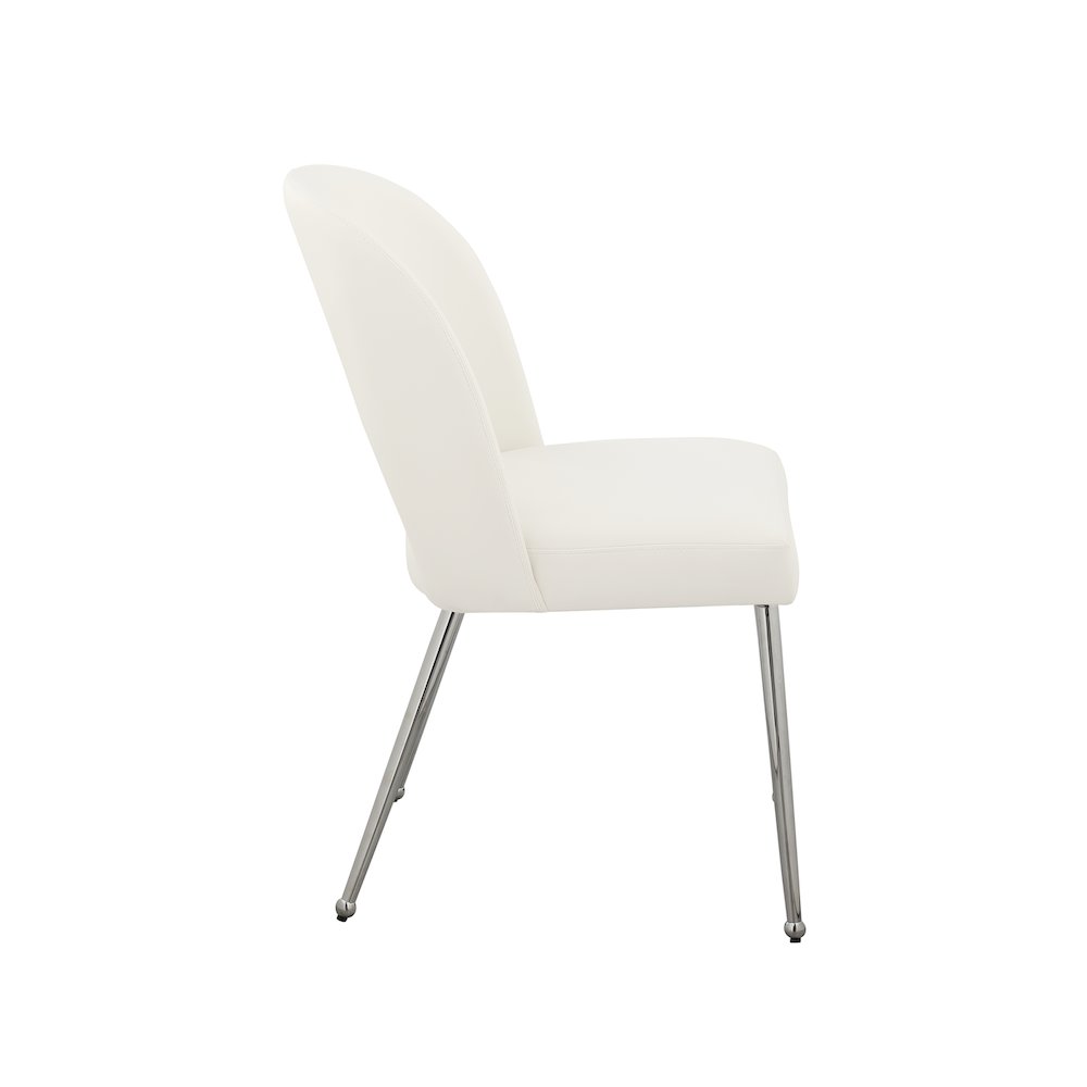 Logan Cream Vegan Leather Dining Chair, Set of 2