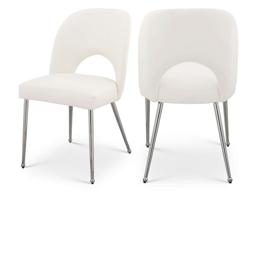 Logan Cream Vegan Leather Dining Chair, Set of 2