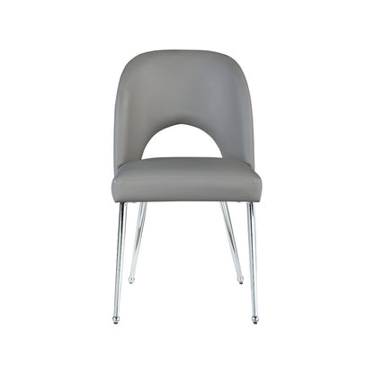 Logan Grey Vegan Leather Dining Chair, Set of 2