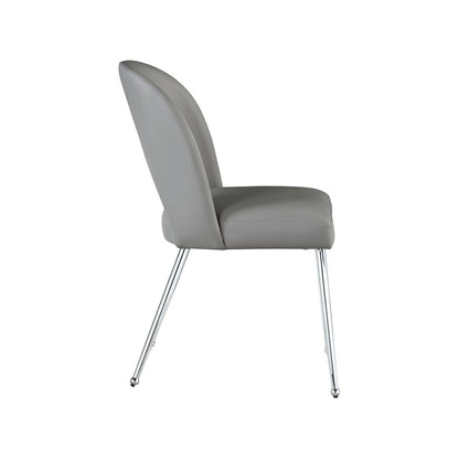 Logan Grey Vegan Leather Dining Chair, Set of 2