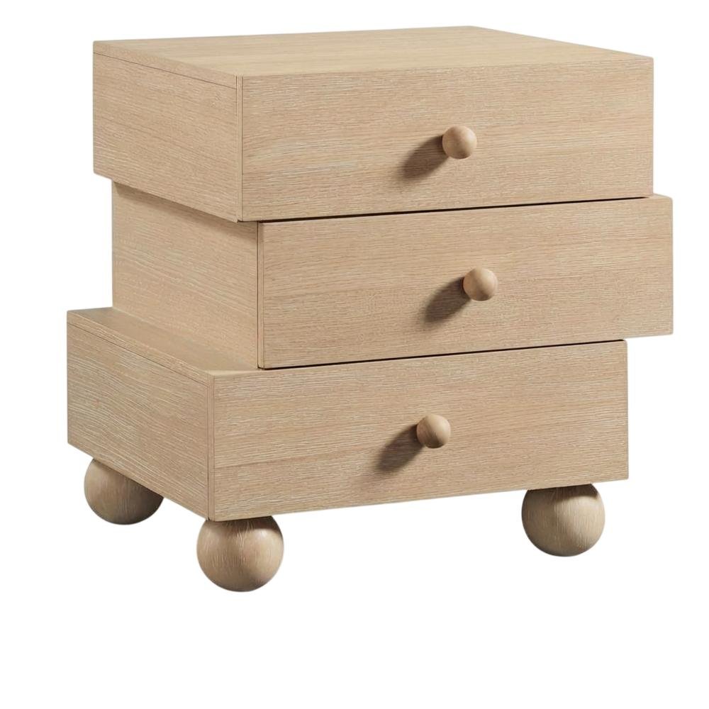 Nightstand with Art Deco Style and Finish