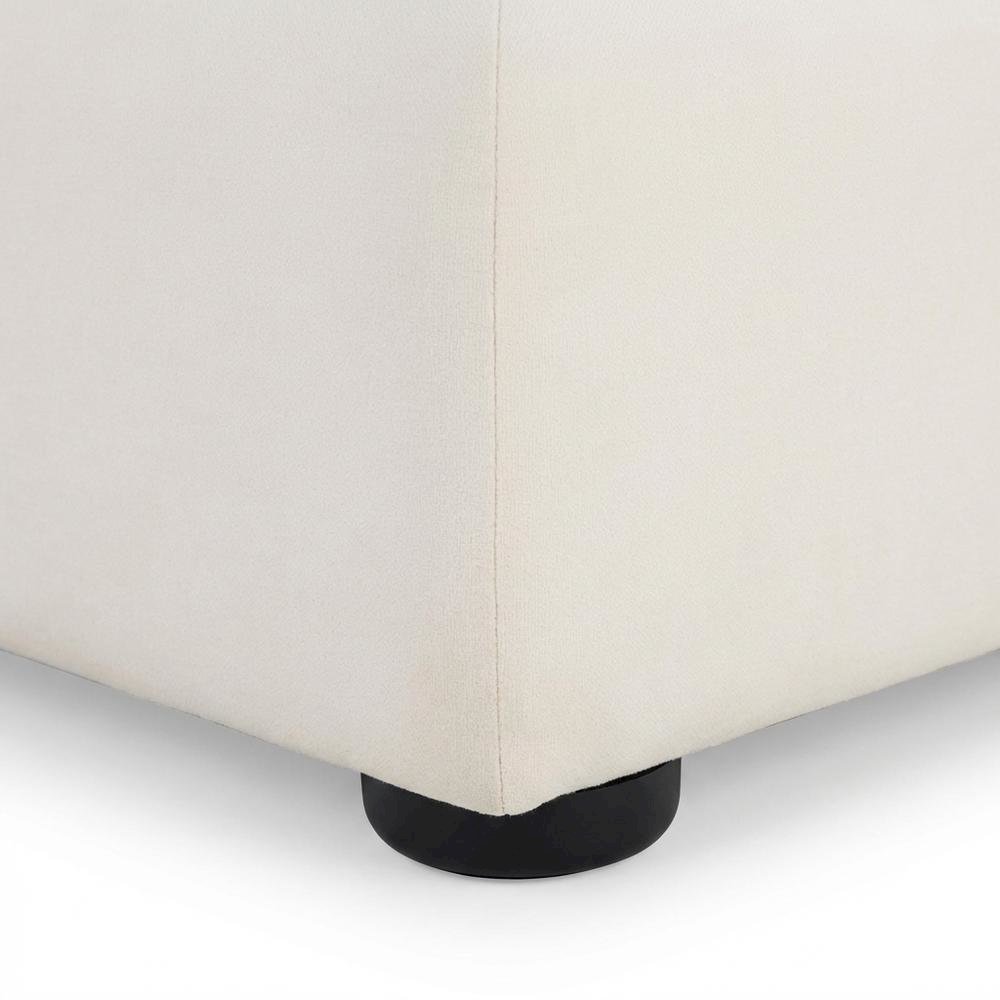 Cream Coffee Table with Black Finish and Art Deco Style for Living Rooms