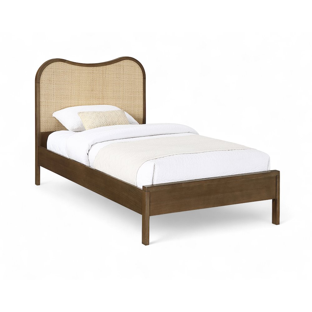 Windsor Brown Solid Wood Twin Bed (3 Boxes)