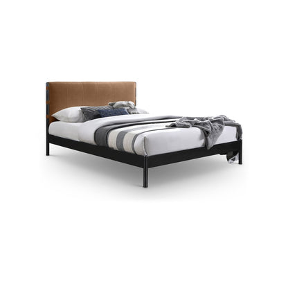 Abigail Cognac Vegan Leather Full Bed