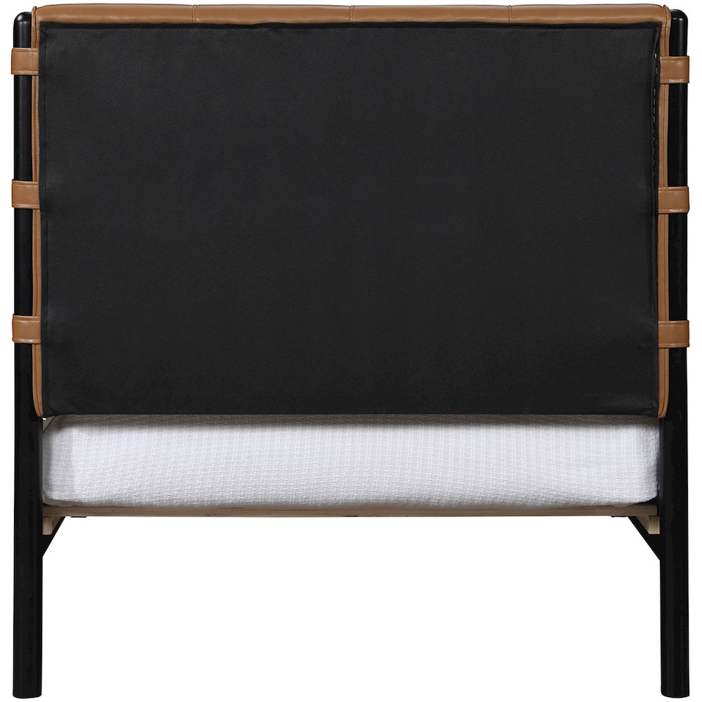 Abigail Cognac Vegan Leather Twin Bed