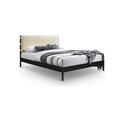 Abigail Cream Vegan Leather King Bed