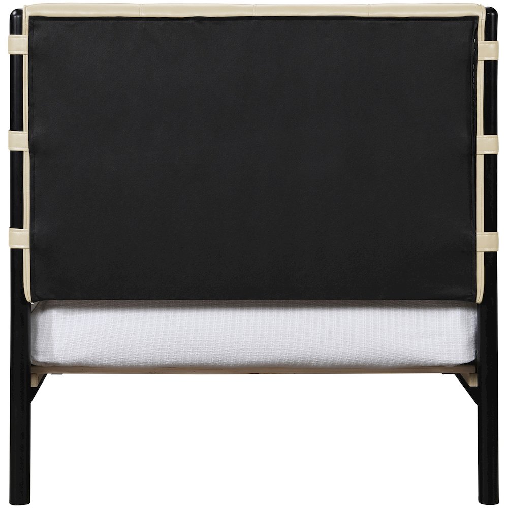 Abigail Cream Vegan Leather Twin Bed