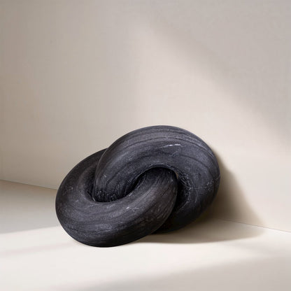 Knot Black Marble Decorative Knot