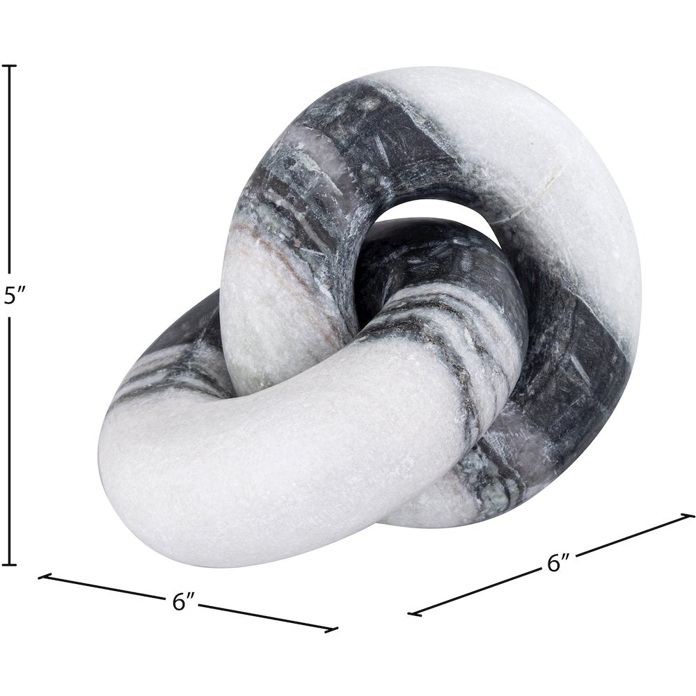Knot Panda Marble Decorative Knot