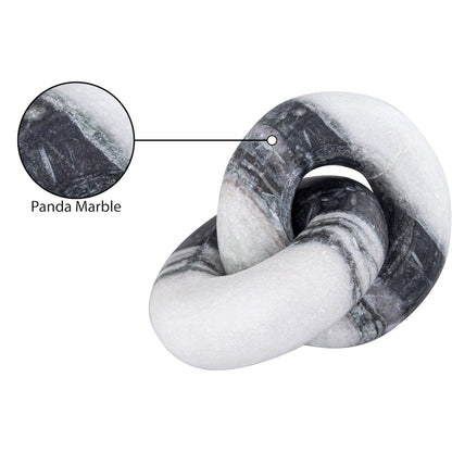 Knot Panda Marble Decorative Knot