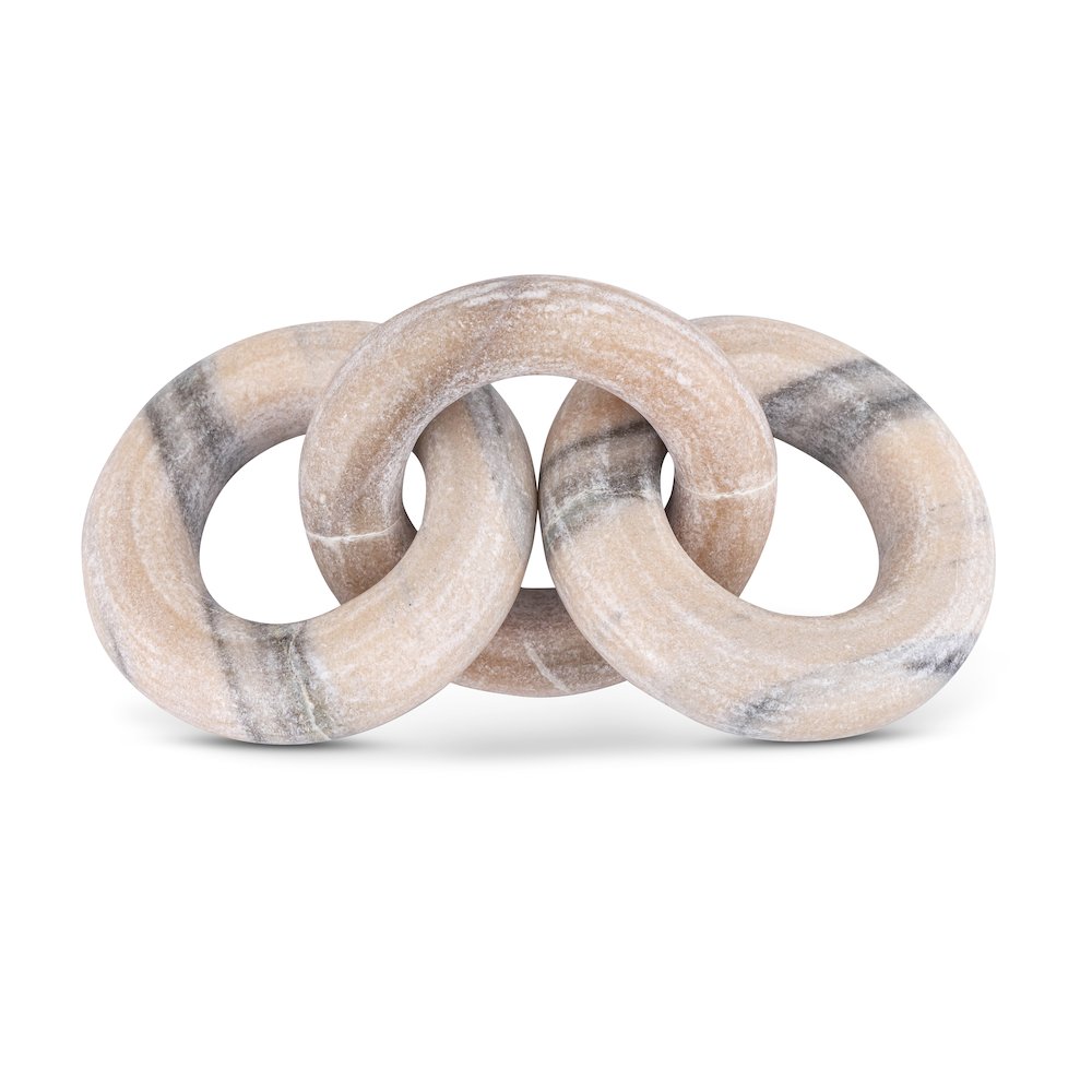 Rings Pink Marble Decorative Chain Links
