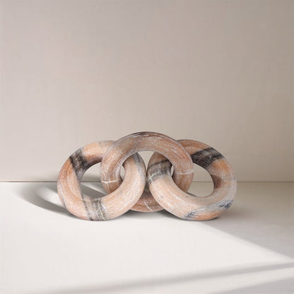 Rings Pink Marble Decorative Chain Links