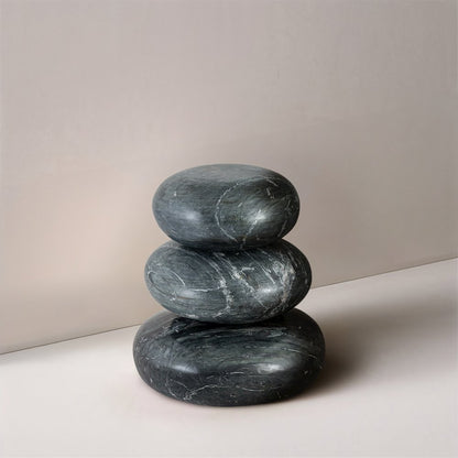 Pumpkin Black Marble 3pc. Decorative Object
