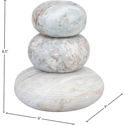 Pumpkin Brown Marble 3pc. Decorative Object