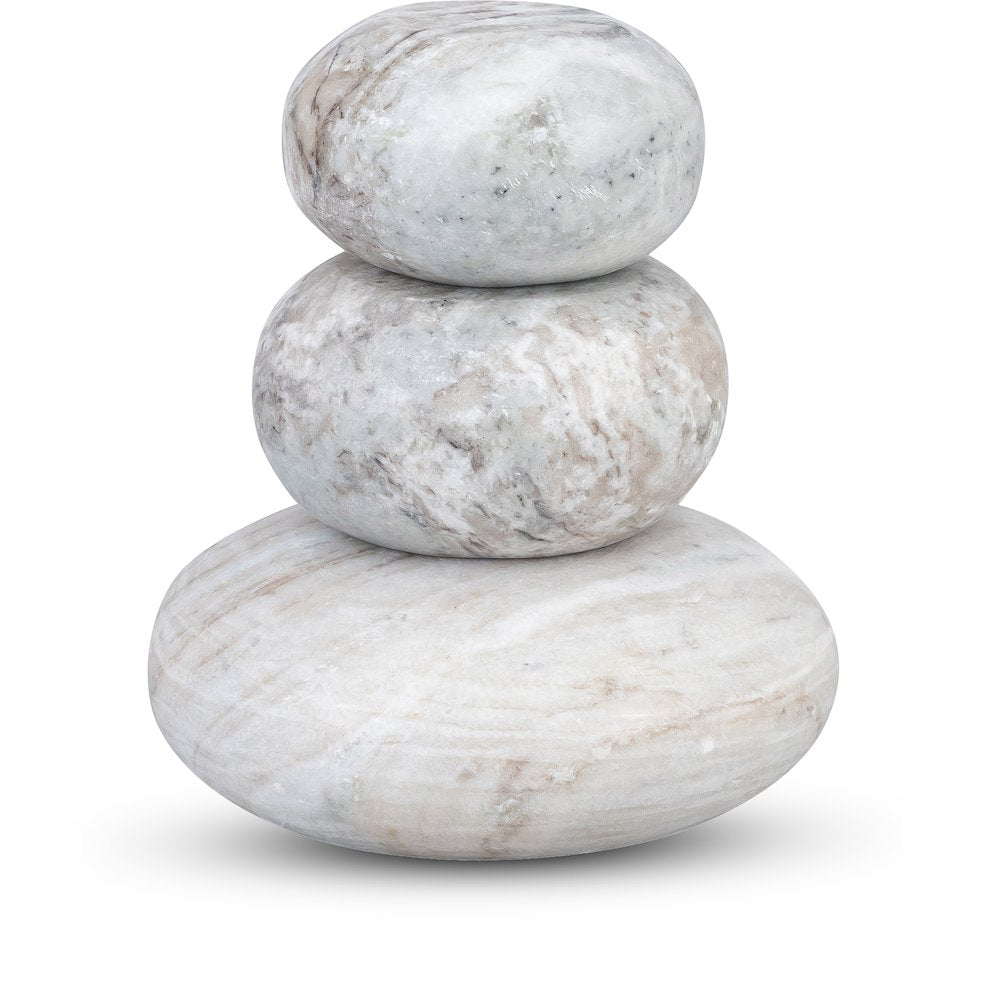 Pumpkin Brown Marble 3pc. Decorative Object