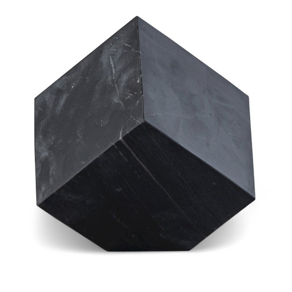 Block Black Marble Decorative Cube