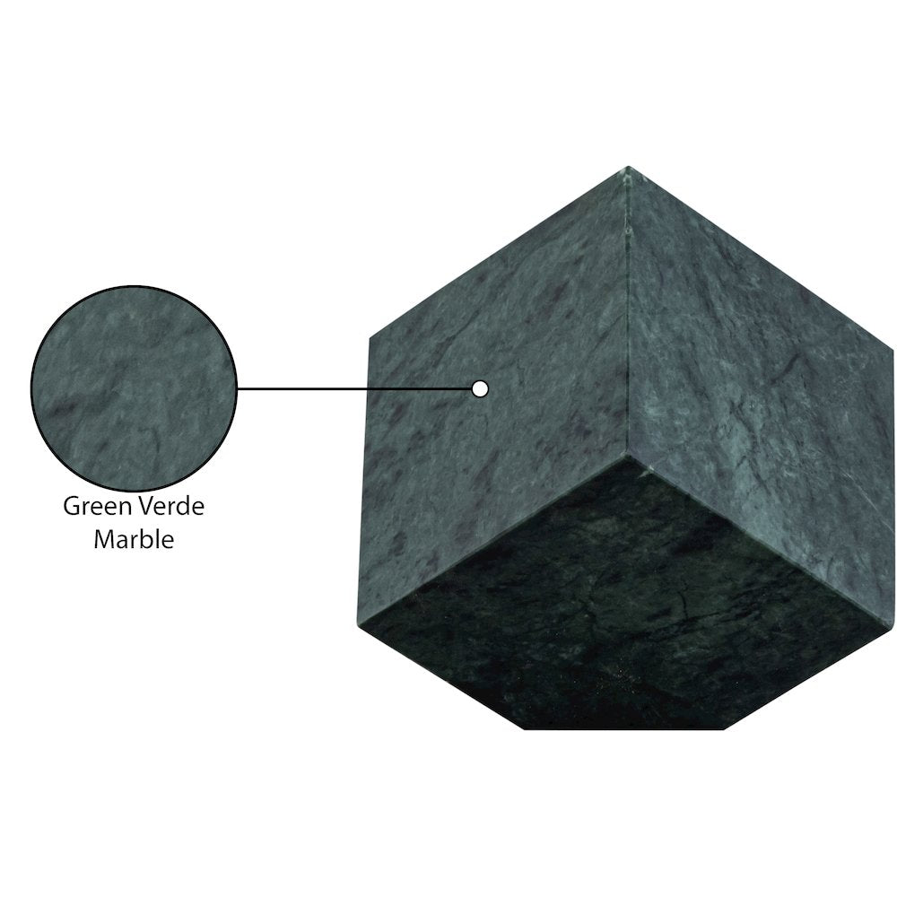 Block Green Marble Decorative Cube