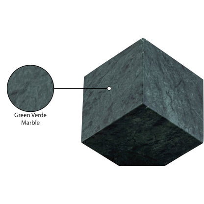 Block Green Marble Decorative Cube