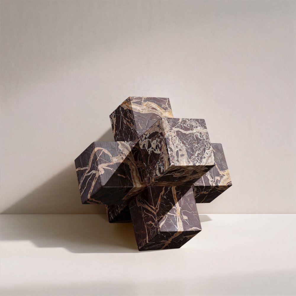 Jack Cherry Marble Decorative Jack Object