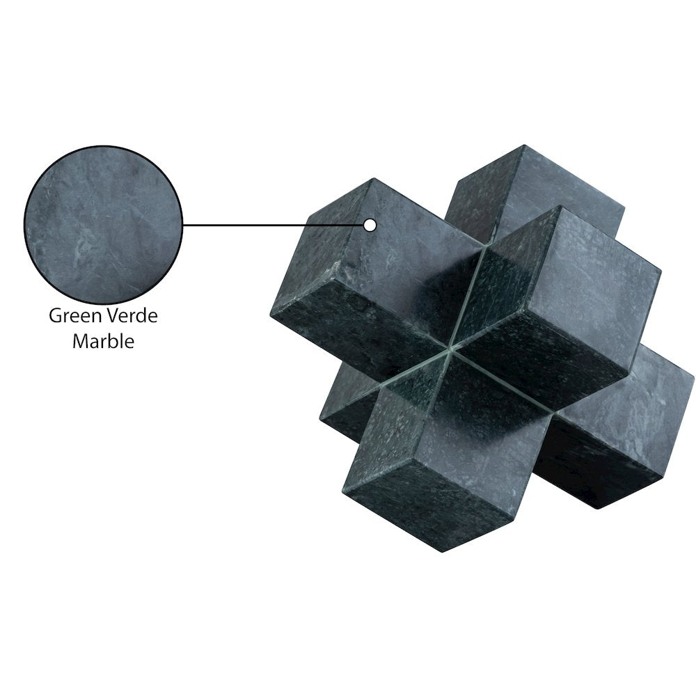 Jack Green Marble Decorative Jack Object