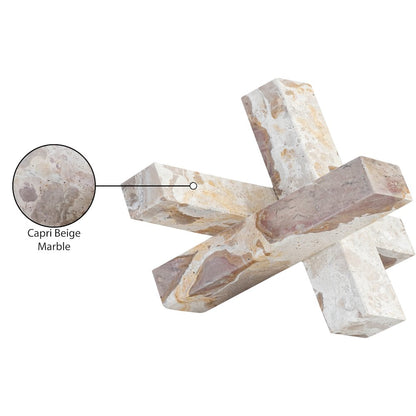 Stix Beige Marble Decorative Object