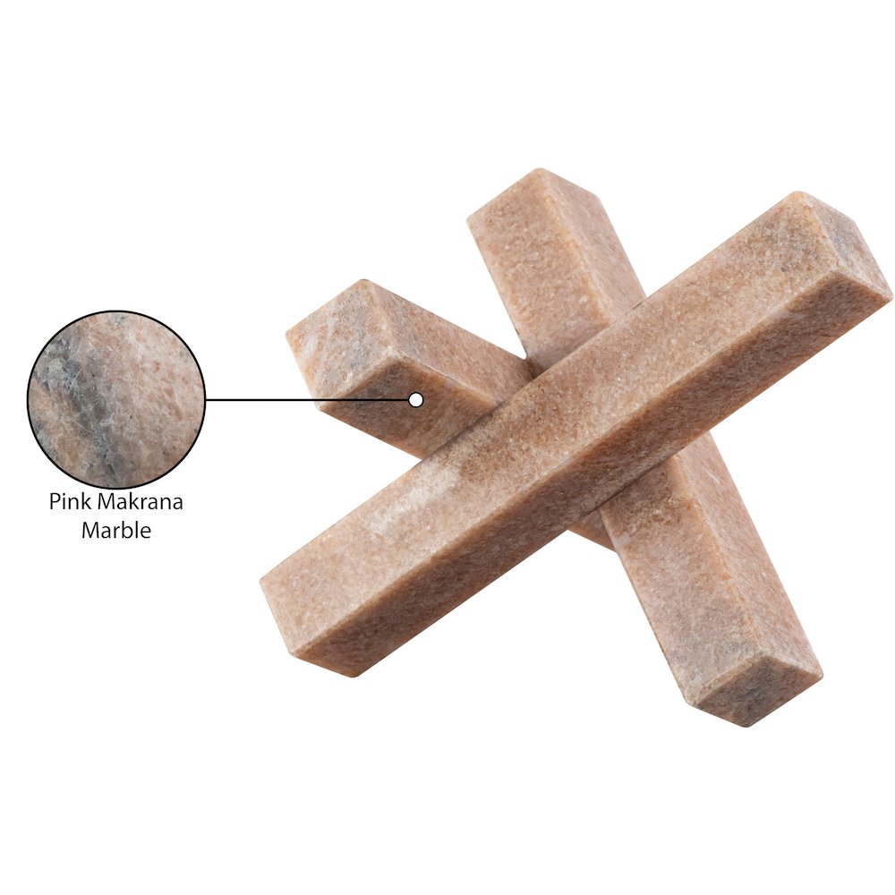 Stix Pink Marble Decorative Object