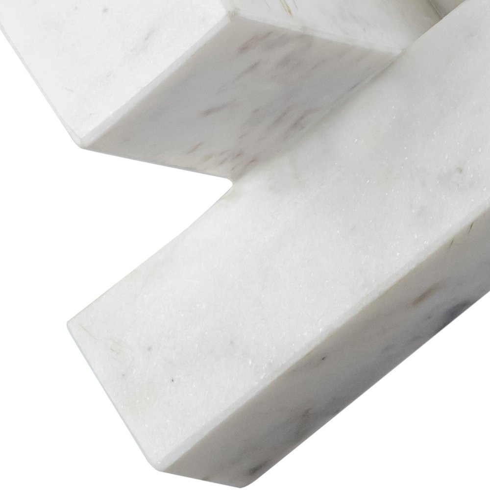 Stix White Marble Decorative Object