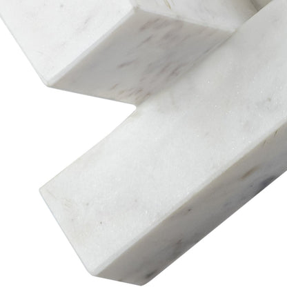 Stix White Marble Decorative Object